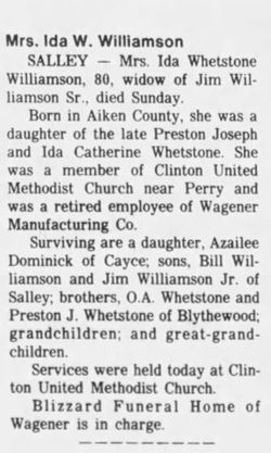 Grandma Ida Obit